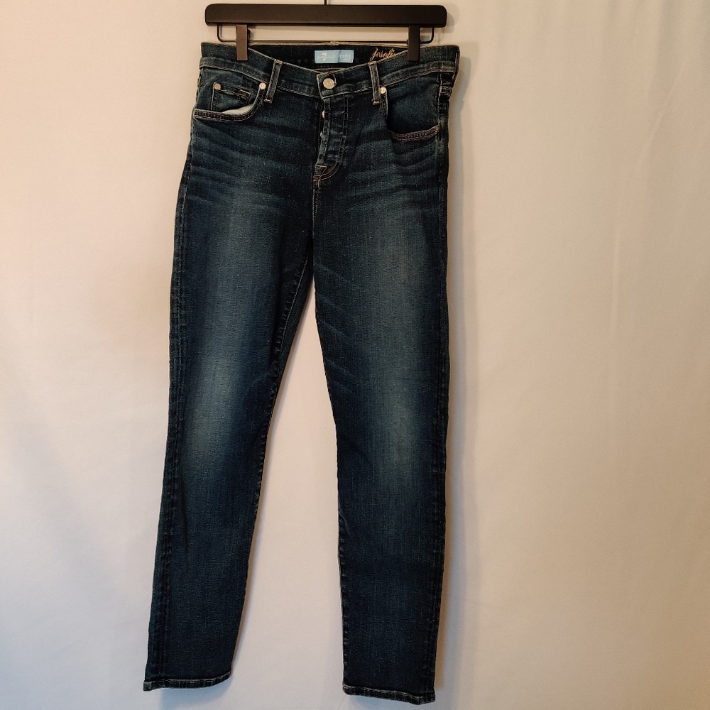 7 For All Mankind Josefina Skinny Boyfriend Blue J